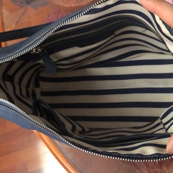 Splendid Blue Vegan Leather Satchel Shoulder Bag - Picture 8 of 12